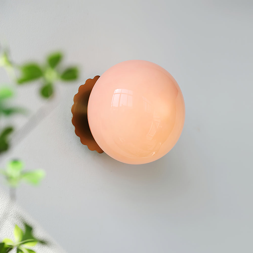Mid-Century Modern Spherical-Disc Wall Sconce
