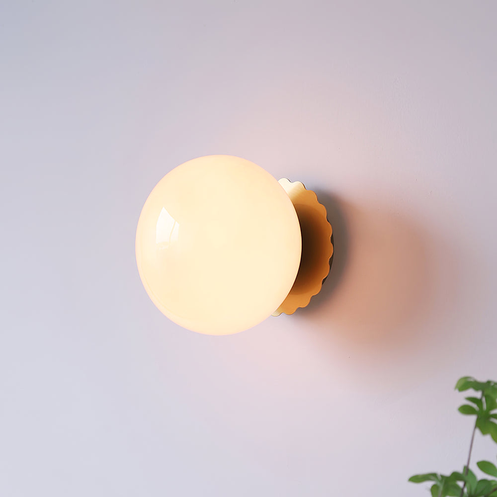 Mid-Century Modern Spherical-Disc Wall Sconce