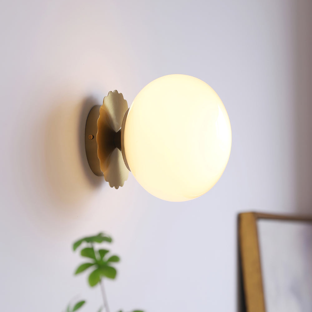 Mid-Century Modern Spherical-Disc Wall Sconce