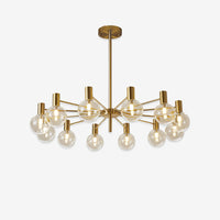 Mid-Century Modern Chandelier with Copper Finish
