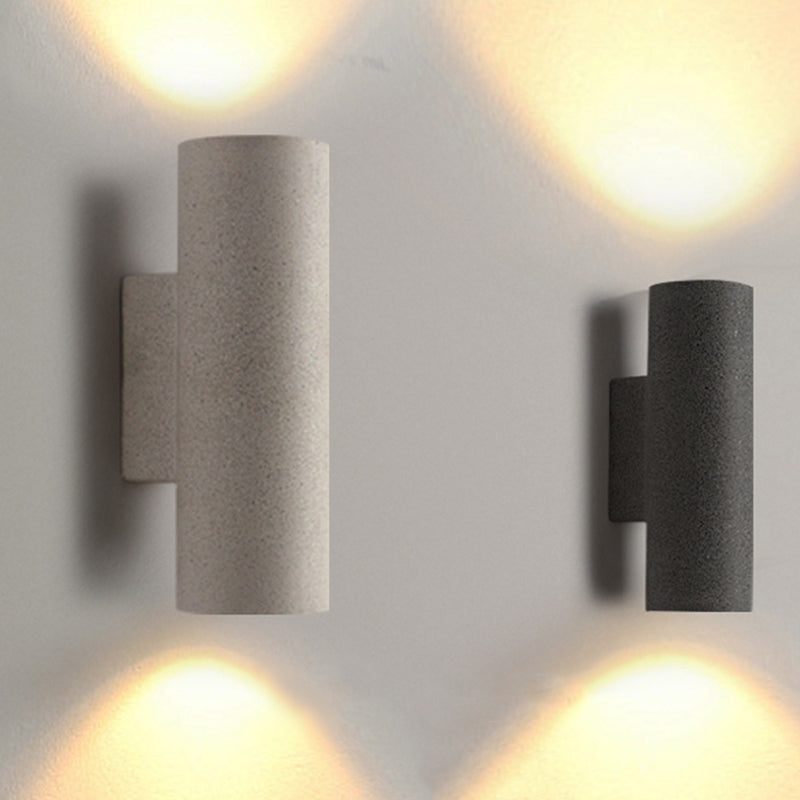 Modern Outdoor LED Wall Light – Cylindrical Design, Black or White, Waterproof