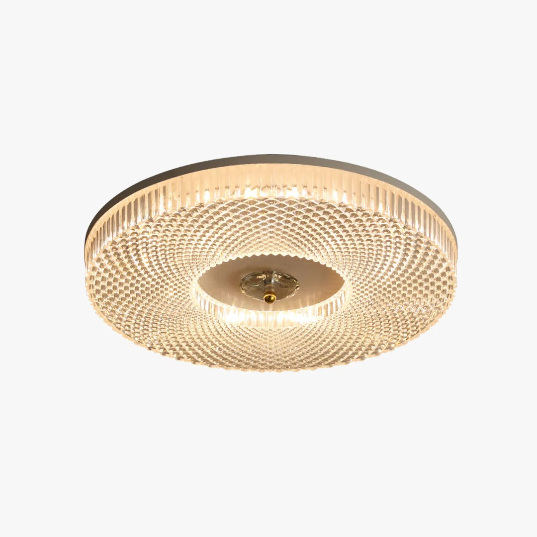 Art Deco Geometric-Round LED Flush Mount Fixture
