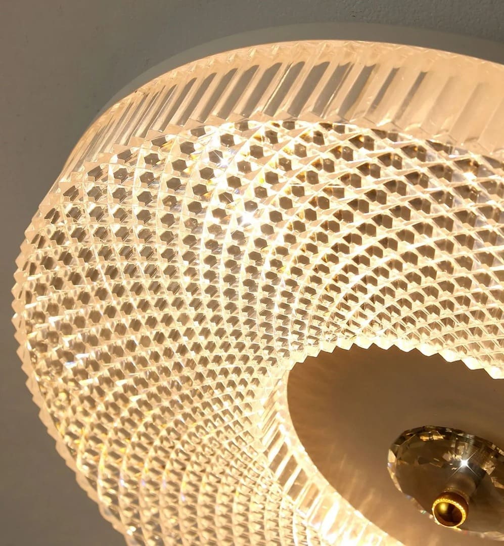Art Deco Geometric-Round LED Flush Mount Fixture