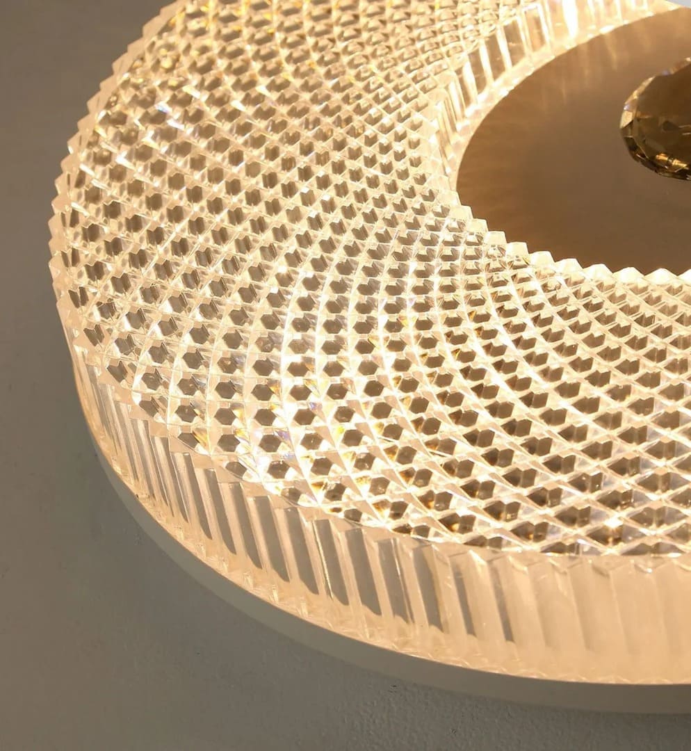 Art Deco Geometric-Round LED Flush Mount Fixture