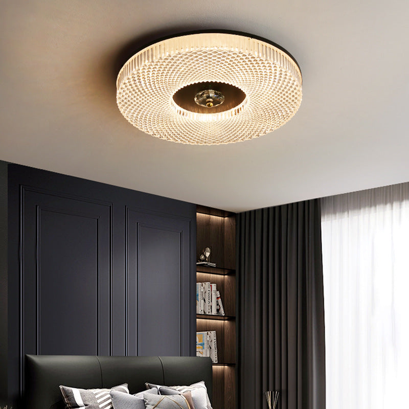 Art Deco Geometric-Round LED Flush Mount Fixture