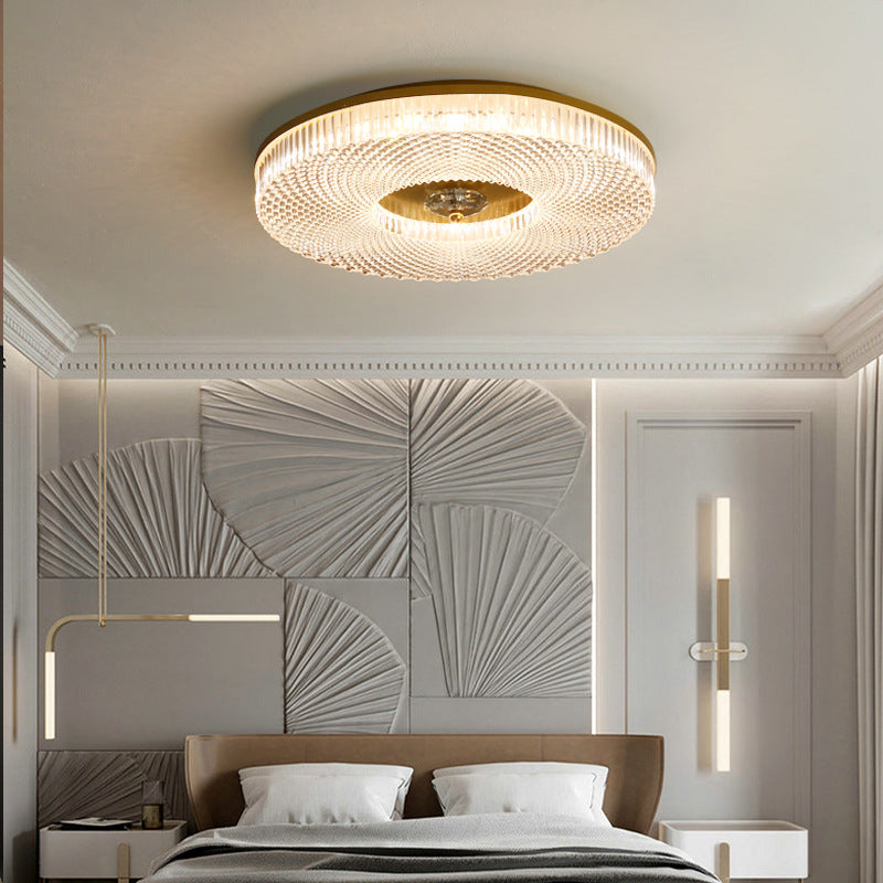 Art Deco Geometric-Round LED Flush Mount Fixture