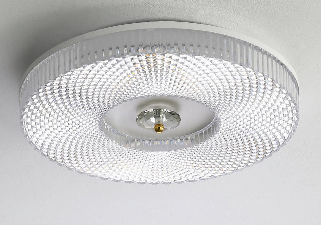 Art Deco Geometric-Round LED Flush Mount Fixture
