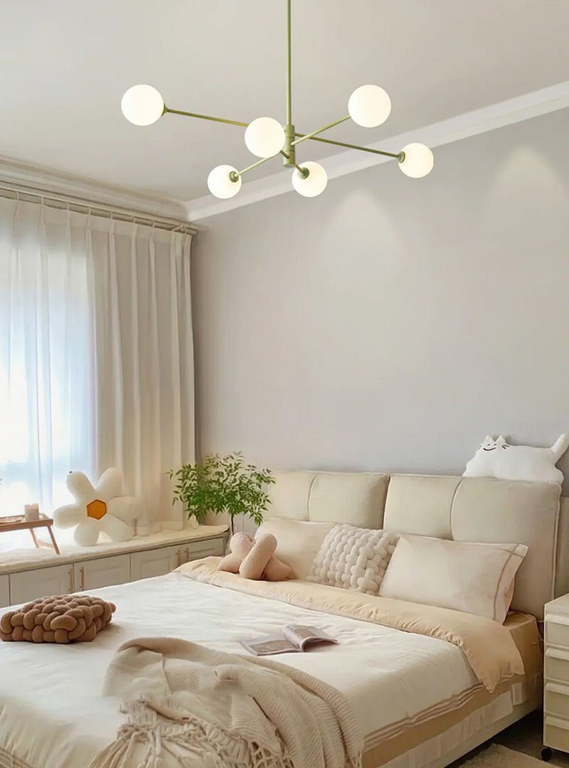 Minimalist Radial Ball-Arrangement Chandelier