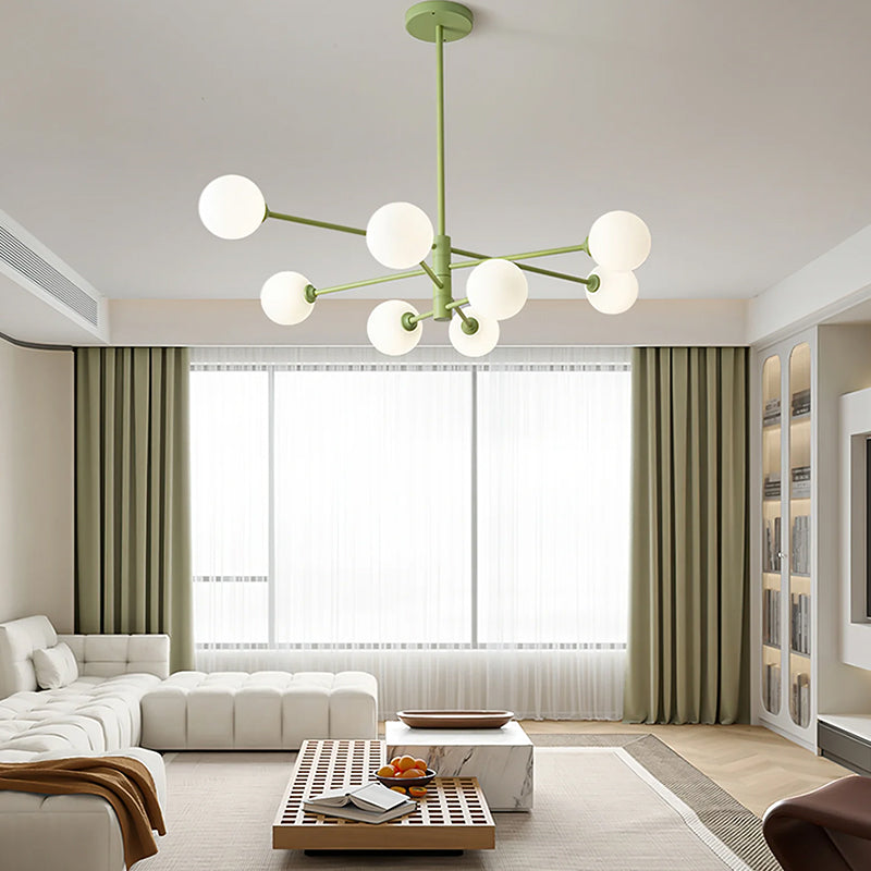 Minimalist Radial Ball-Arrangement Chandelier