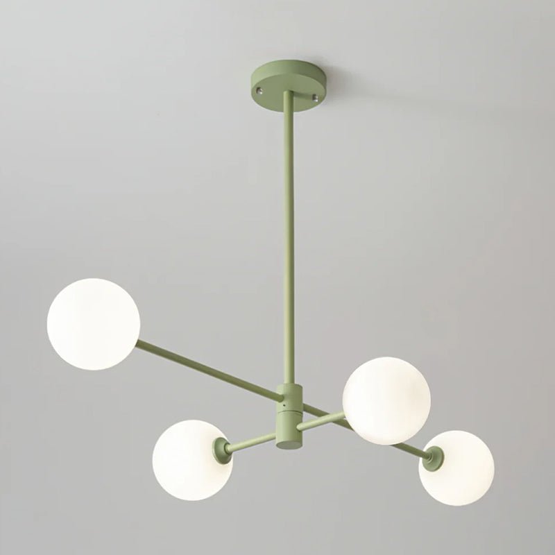 Minimalist Radial Ball-Arrangement Chandelier