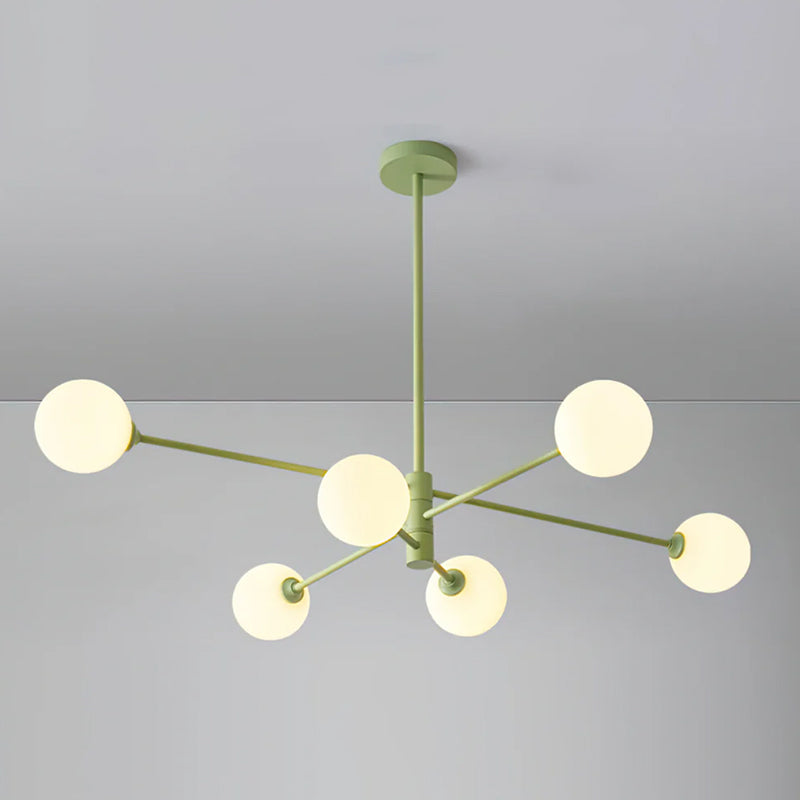 Minimalist Radial Ball-Arrangement Chandelier