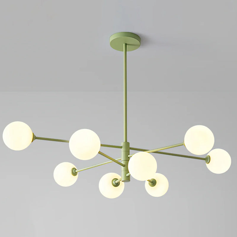 Minimalist Radial Ball-Arrangement Chandelier