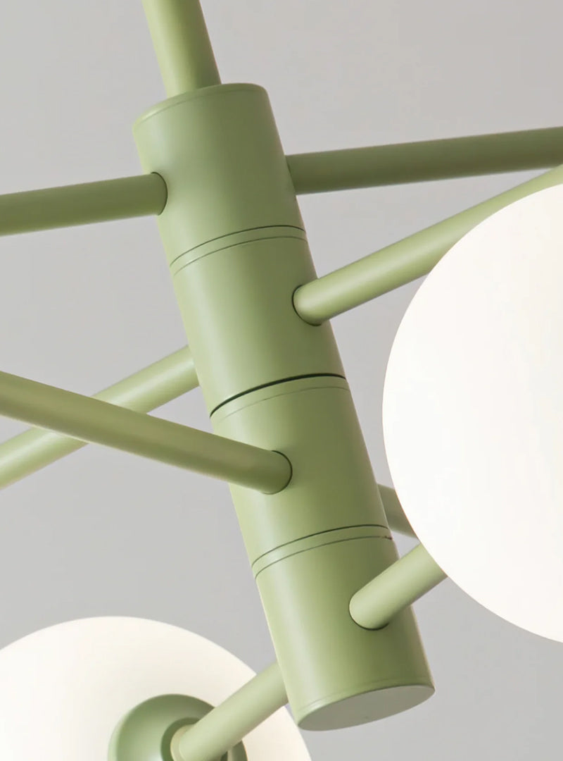 Minimalist Radial Ball-Arrangement Chandelier