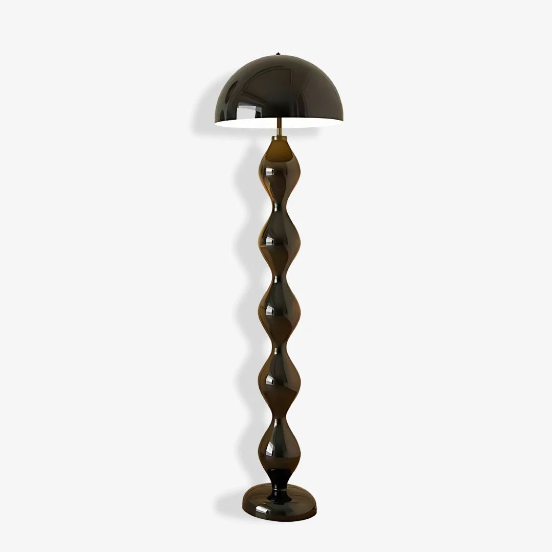 Modern Floor Lamp with Hemispherical Shade Design
