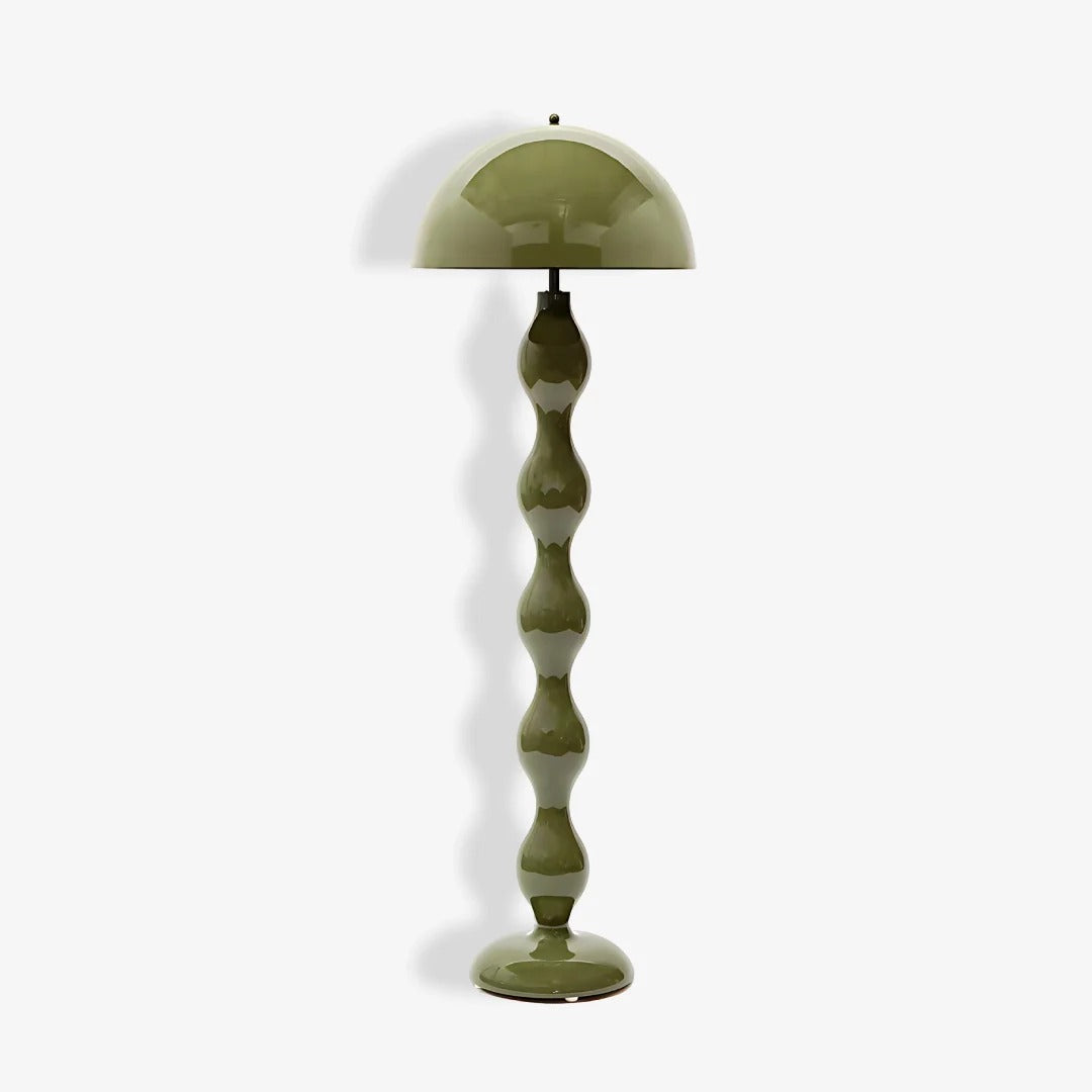 Modern Floor Lamp with Hemispherical Shade Design