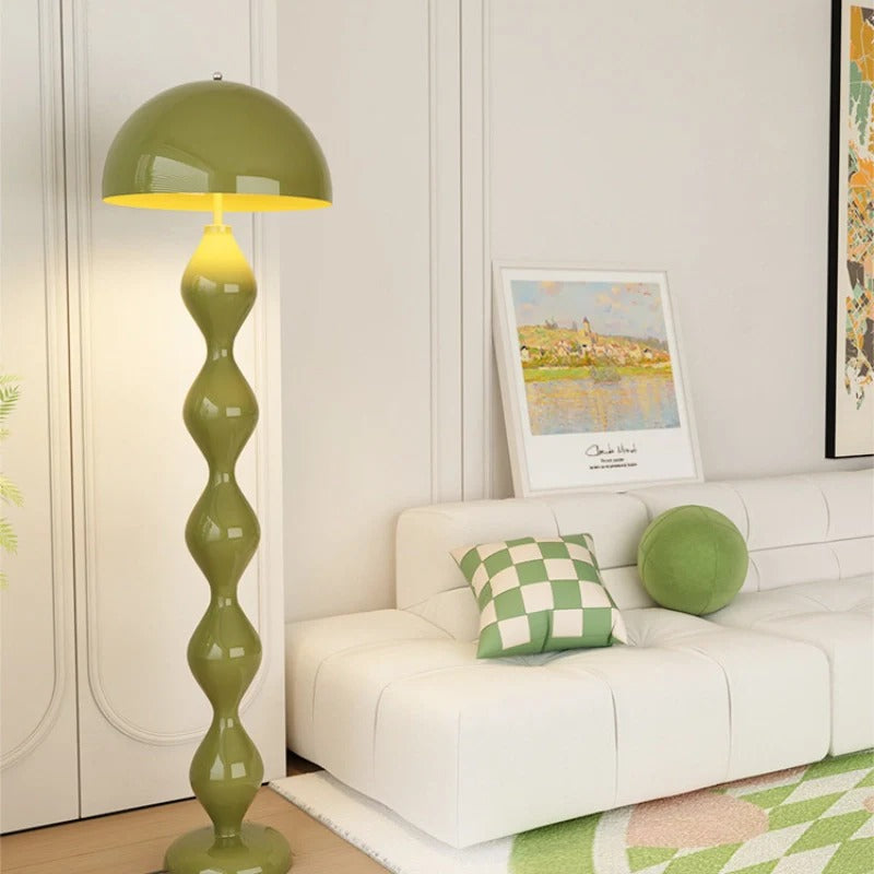 Modern Floor Lamp with Hemispherical Shade Design