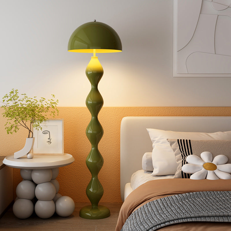 Modern Floor Lamp with Hemispherical Shade Design