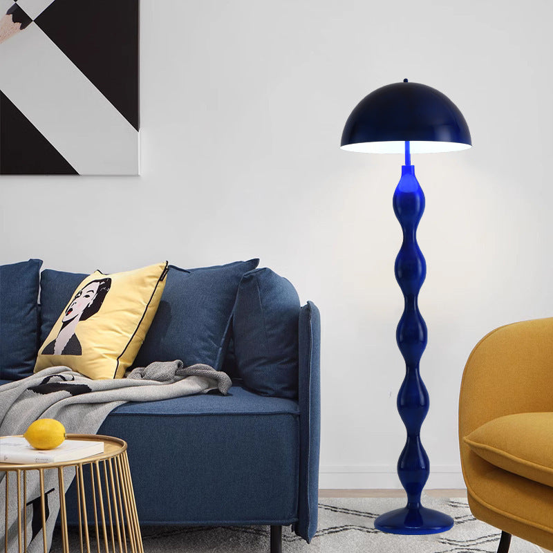 Modern Floor Lamp with Hemispherical Shade Design