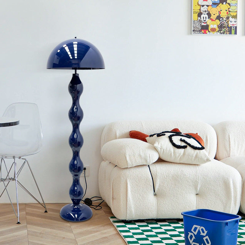 Modern Floor Lamp with Hemispherical Shade Design