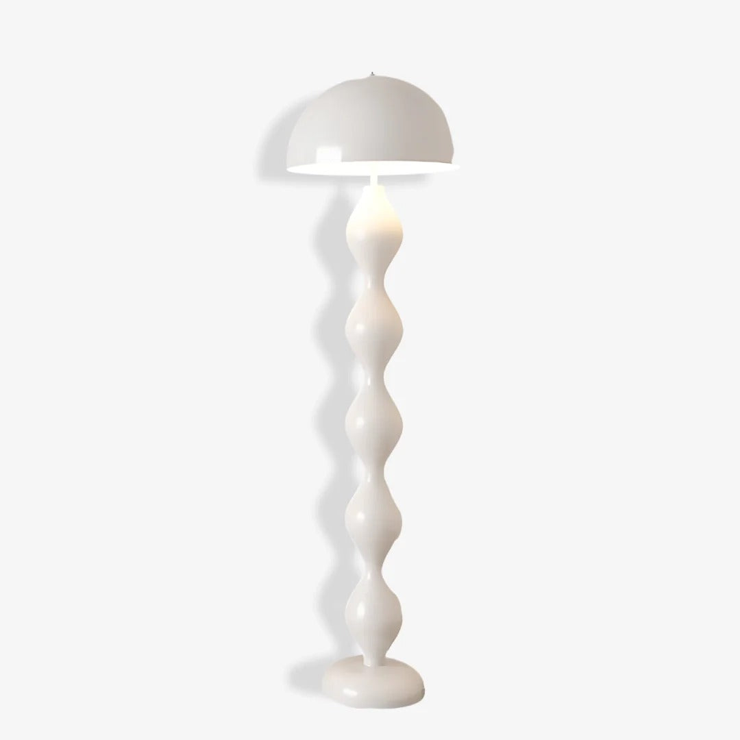 Modern Floor Lamp with Hemispherical Shade Design