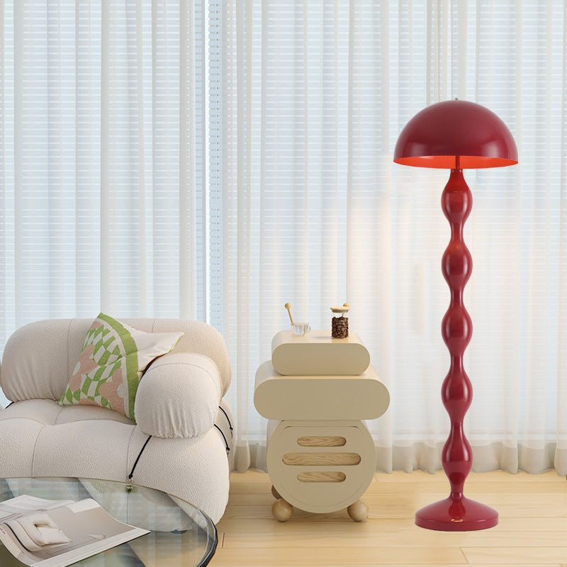 Modern Floor Lamp with Hemispherical Shade Design
