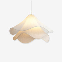 Japandi Multi-layered Undulating Pendant Light