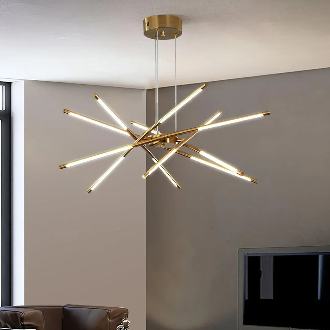 Contemporary Multi-Layered Radial LED Chandelier