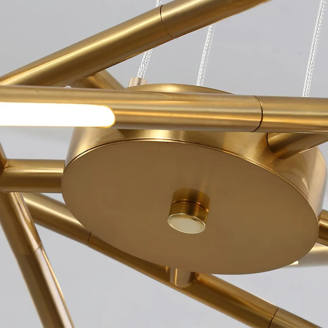 Contemporary Multi-Layered Radial LED Chandelier