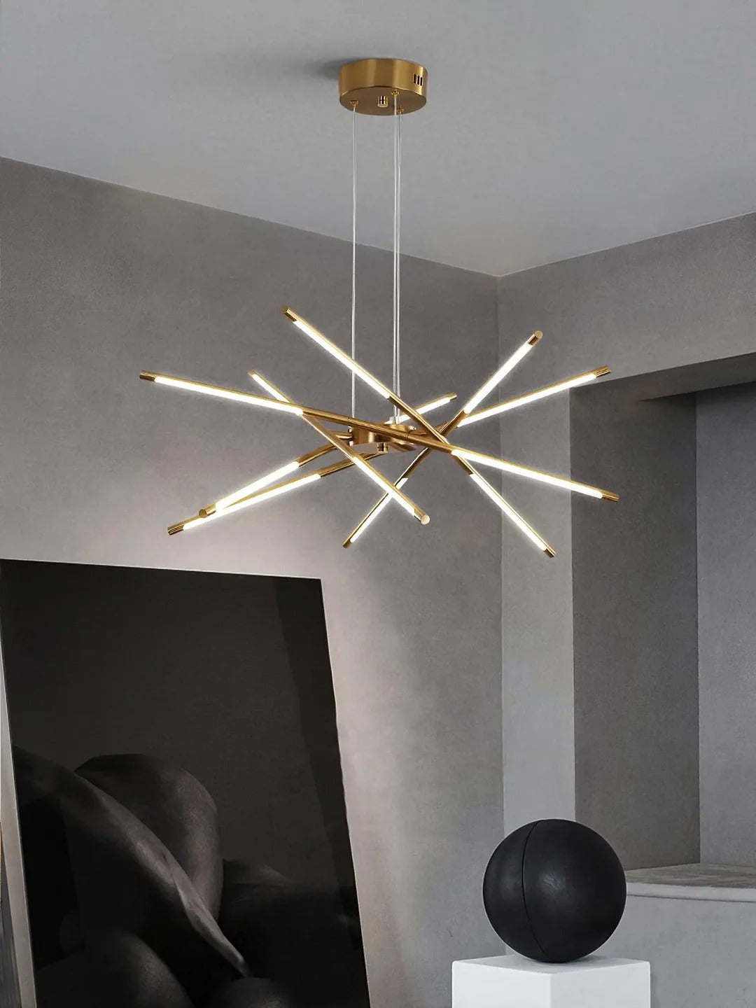 Contemporary Multi-Layered Radial LED Chandelier