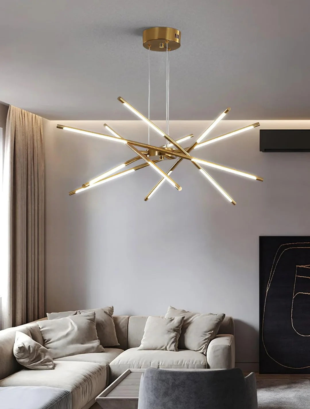 Contemporary Multi-Layered Radial LED Chandelier