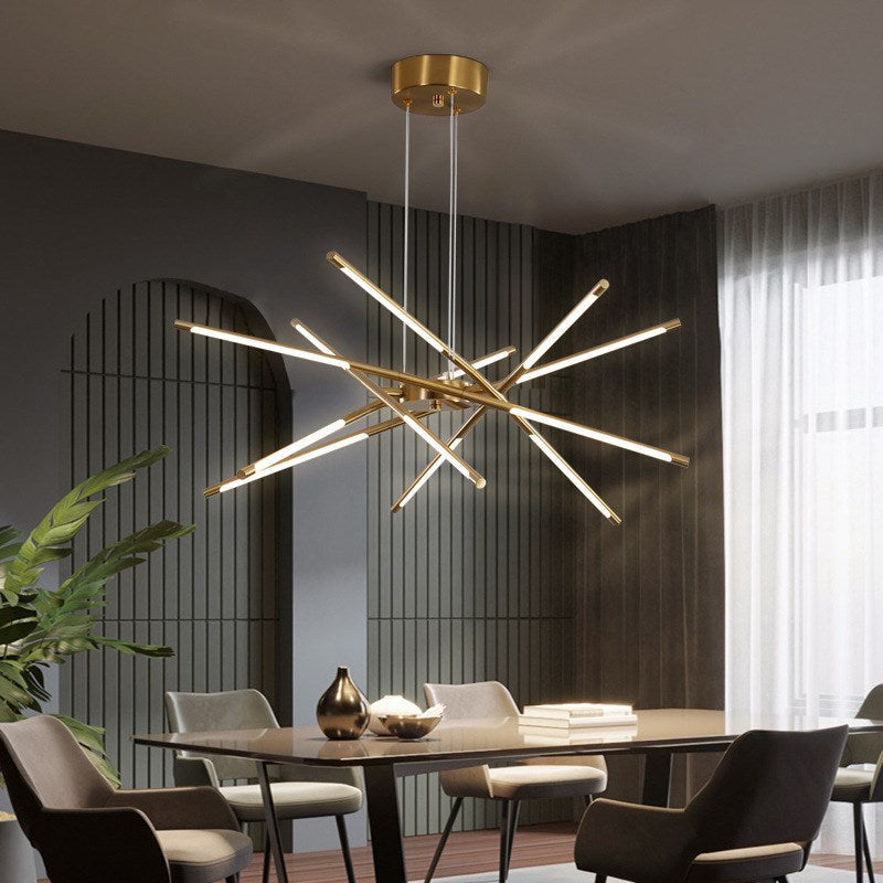 Contemporary Multi-Layered Radial LED Chandelier