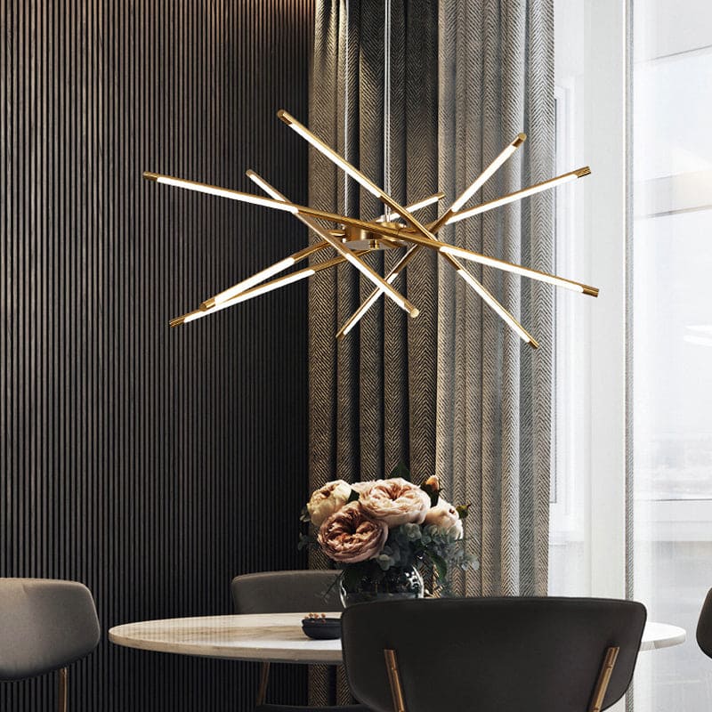 Contemporary Multi-Layered Radial LED Chandelier