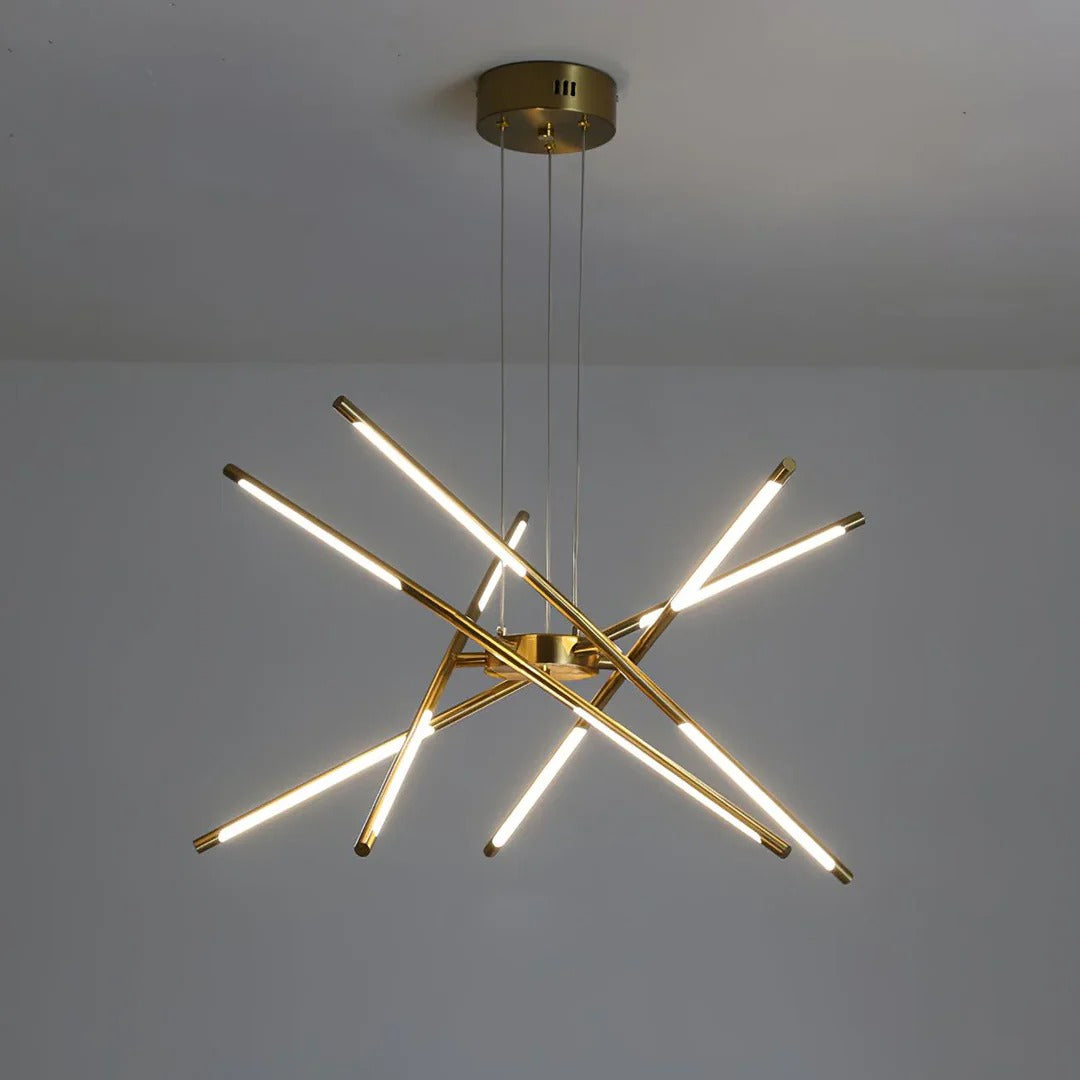 Contemporary Multi-Layered Radial LED Chandelier