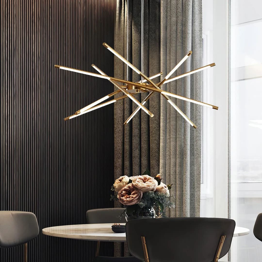Contemporary Multi-Layered Radial LED Chandelier