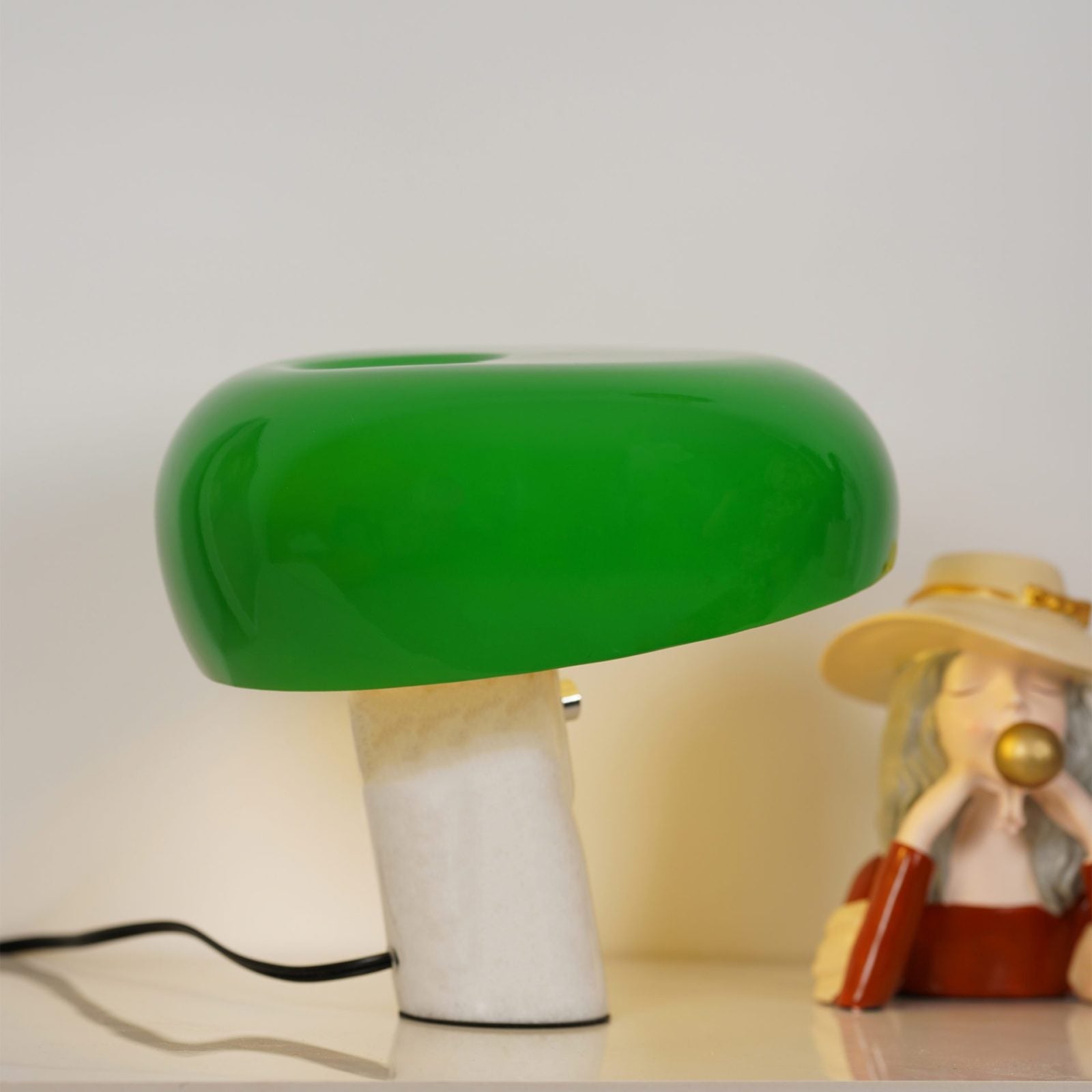 Minimalist Cylindrical Table Lamp with Dome Shade