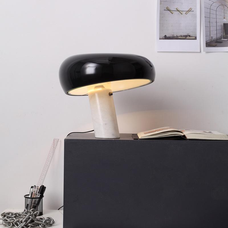 Minimalist Cylindrical Table Lamp with Dome Shade
