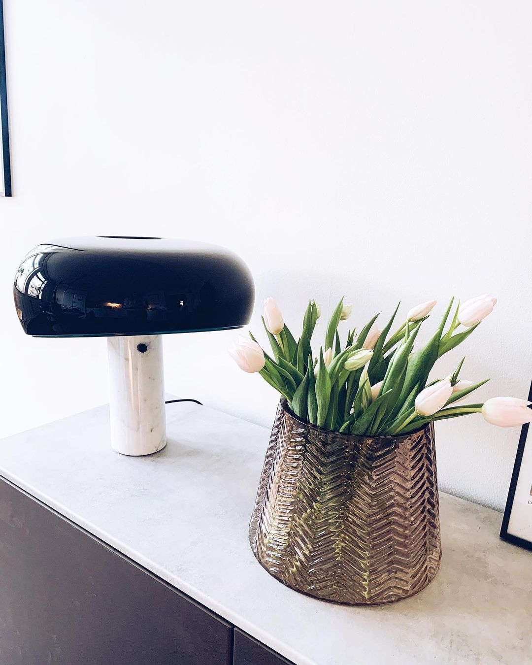 Minimalist Cylindrical Table Lamp with Dome Shade