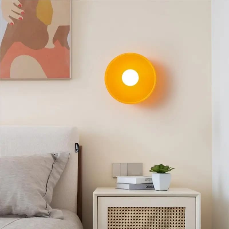Minimalist Semi-Flush Mount Light with Hemisphere