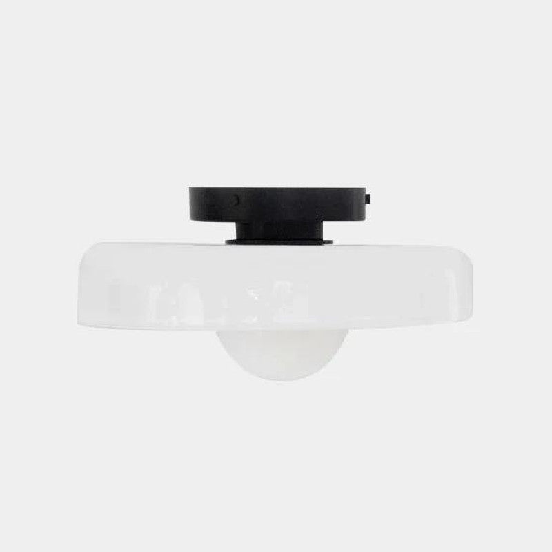 Minimalist Semi-Flush Mount Light with Hemisphere