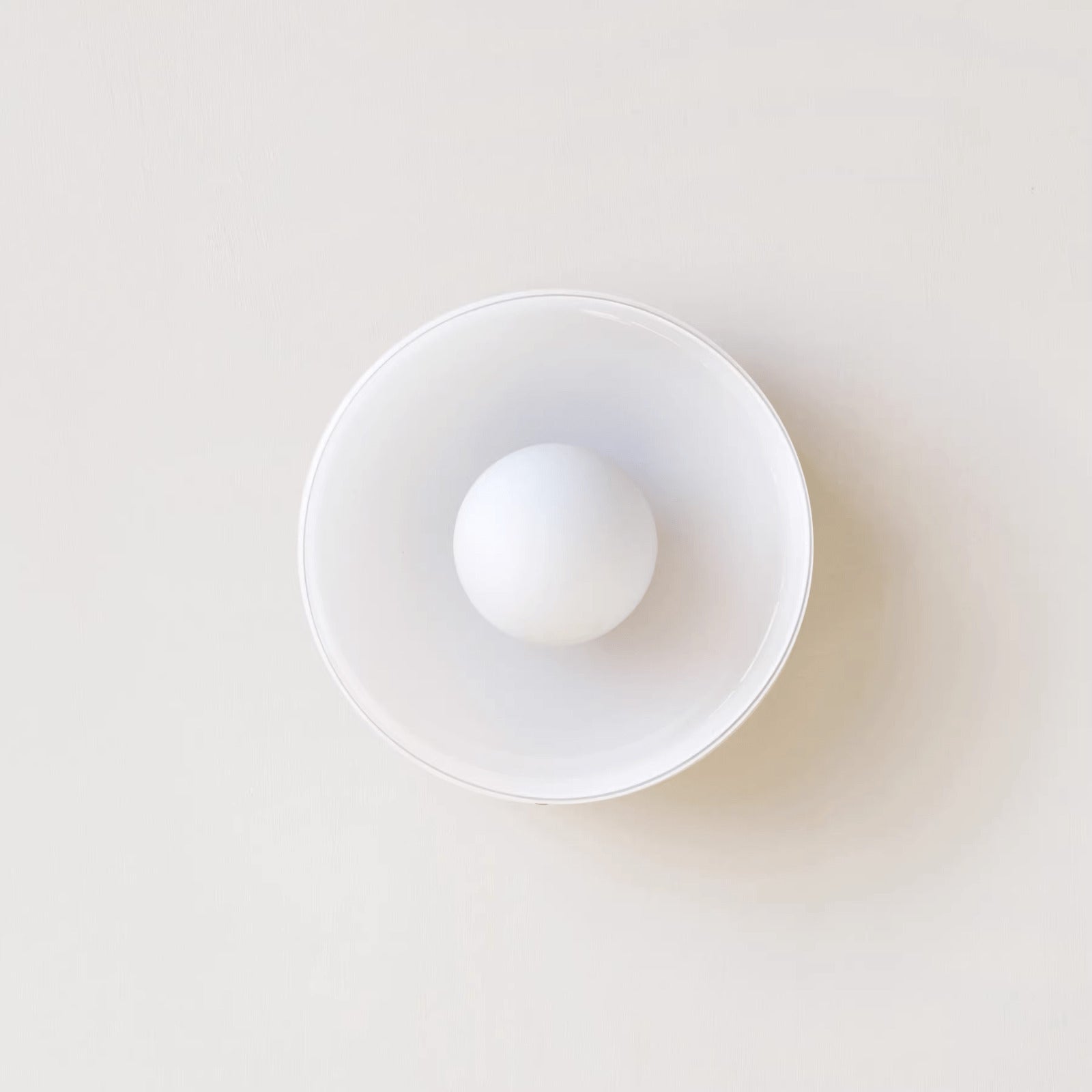Minimalist Semi-Flush Mount Light with Hemisphere