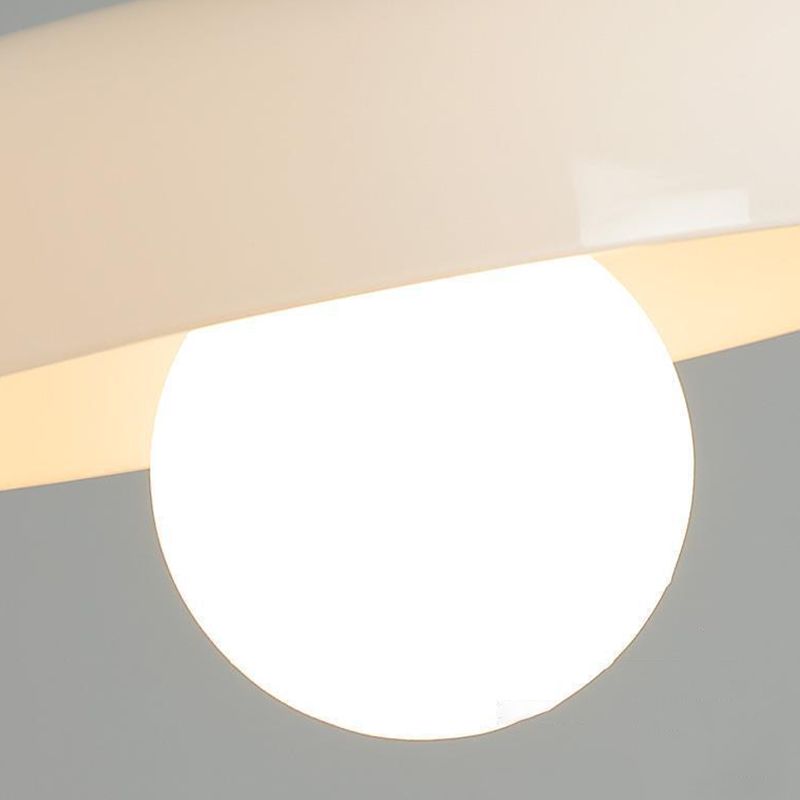 Minimalist Semi-Flush Mount Light with Hemisphere