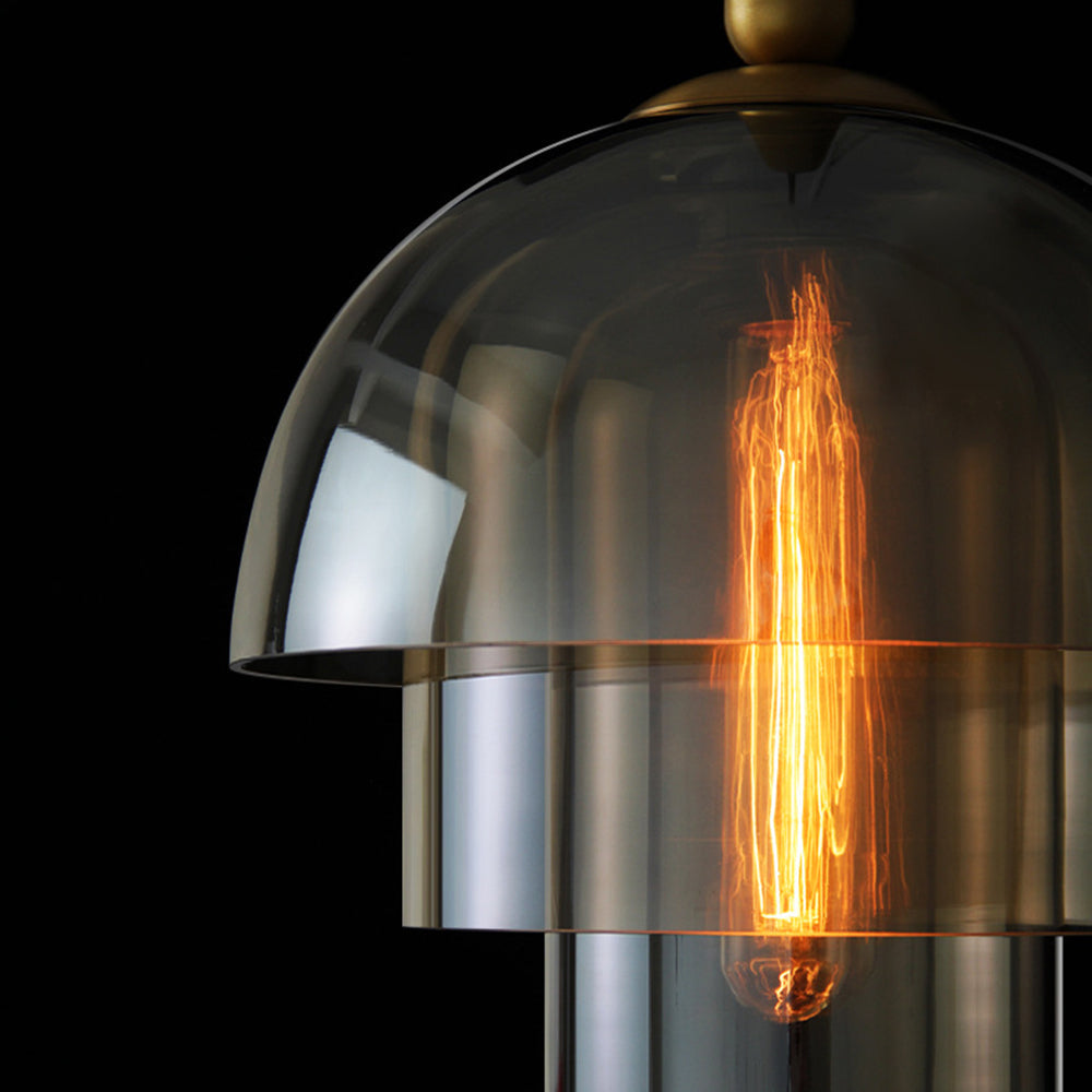 Modern Multi-Layer Dome Glass Pendant Light – Elegant Design