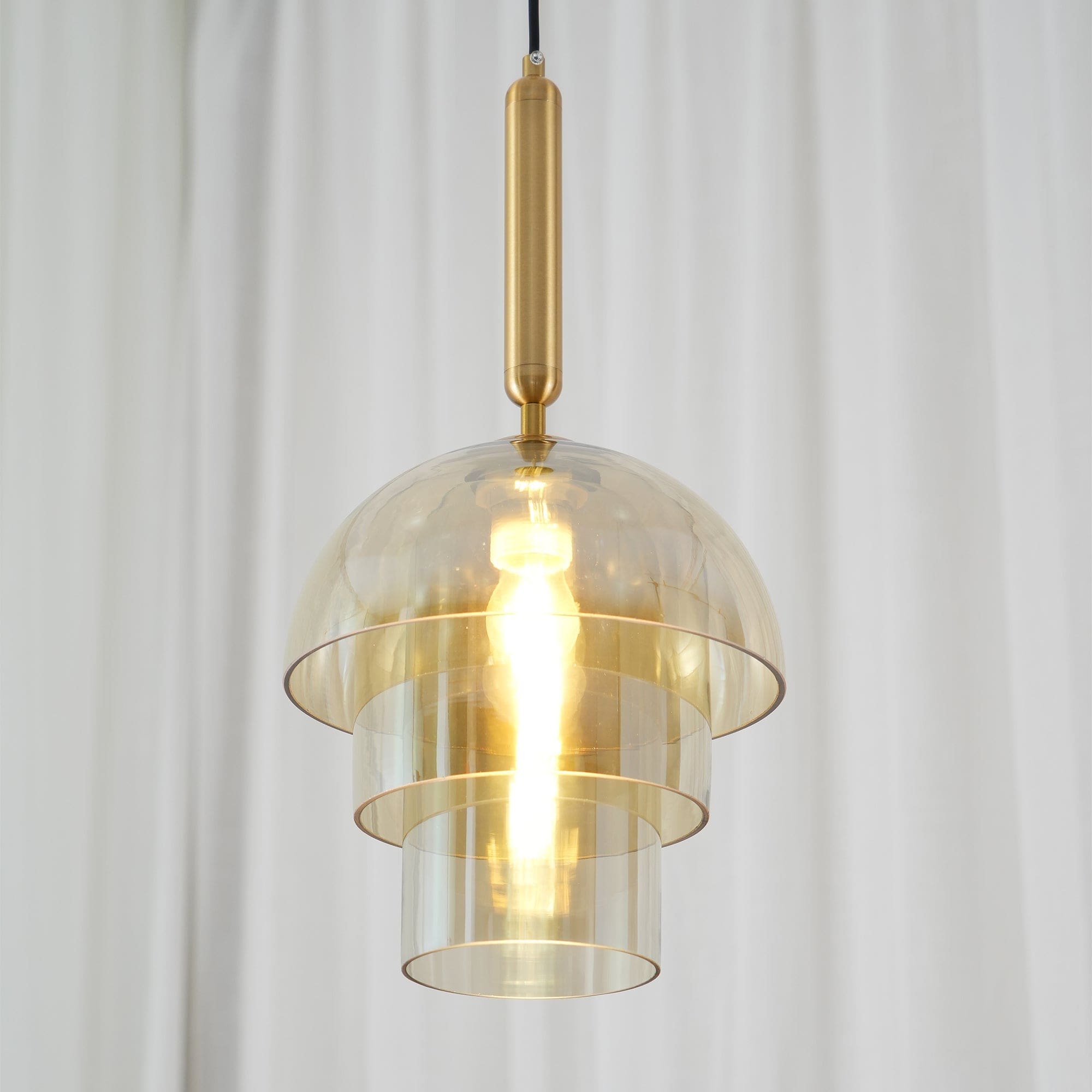 Modern Multi-Layer Dome Glass Pendant Light – Elegant Design