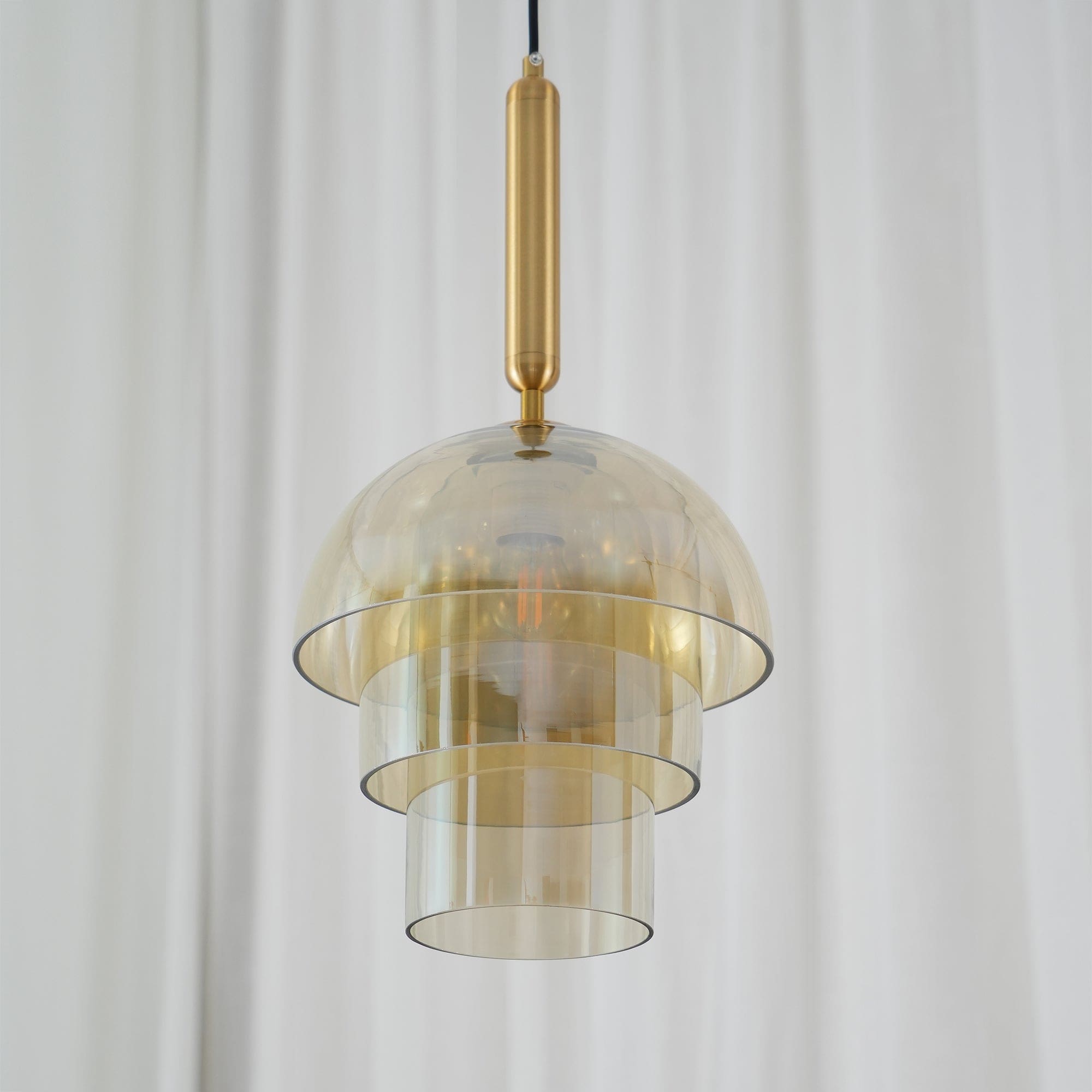Modern Multi-Layer Dome Glass Pendant Light – Elegant Design