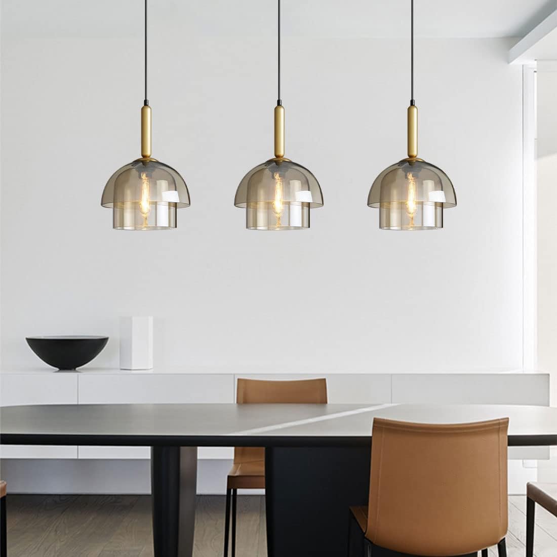 Modern Multi-Layer Dome Glass Pendant Light – Elegant Design