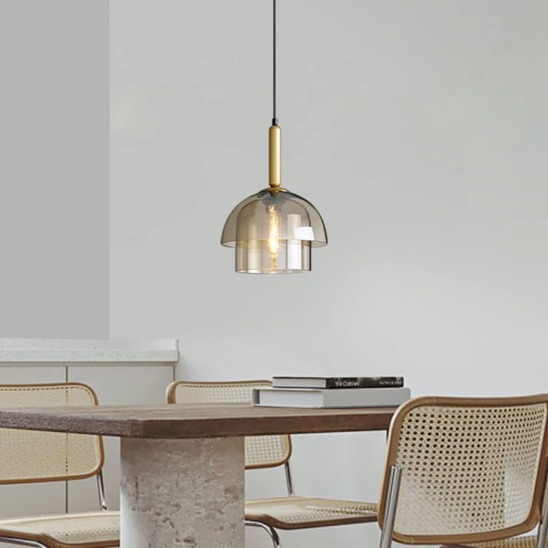 Modern Multi-Layer Dome Glass Pendant Light – Elegant Design