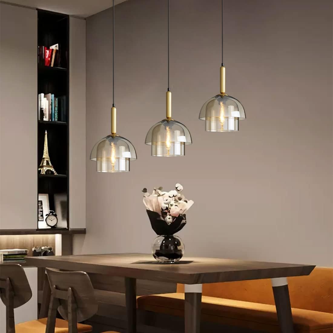 Modern Multi-Layer Dome Glass Pendant Light – Elegant Design