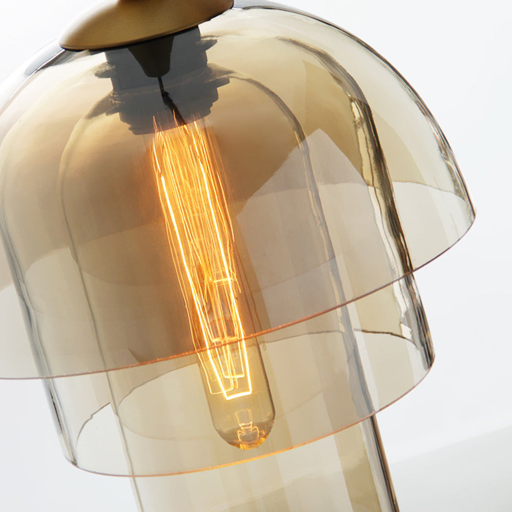 Modern Multi-Layer Dome Glass Pendant Light – Elegant Design