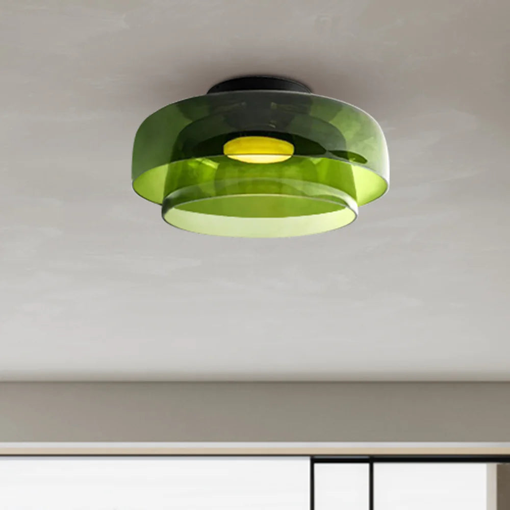 Minimalist Flush Mount Layered Dome LED Light