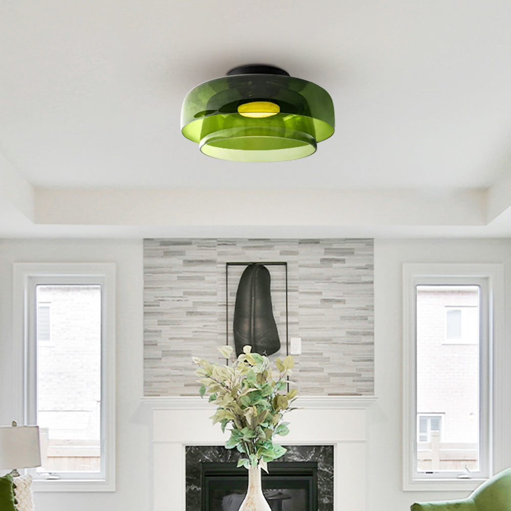 Minimalist Flush Mount Layered Dome LED Light